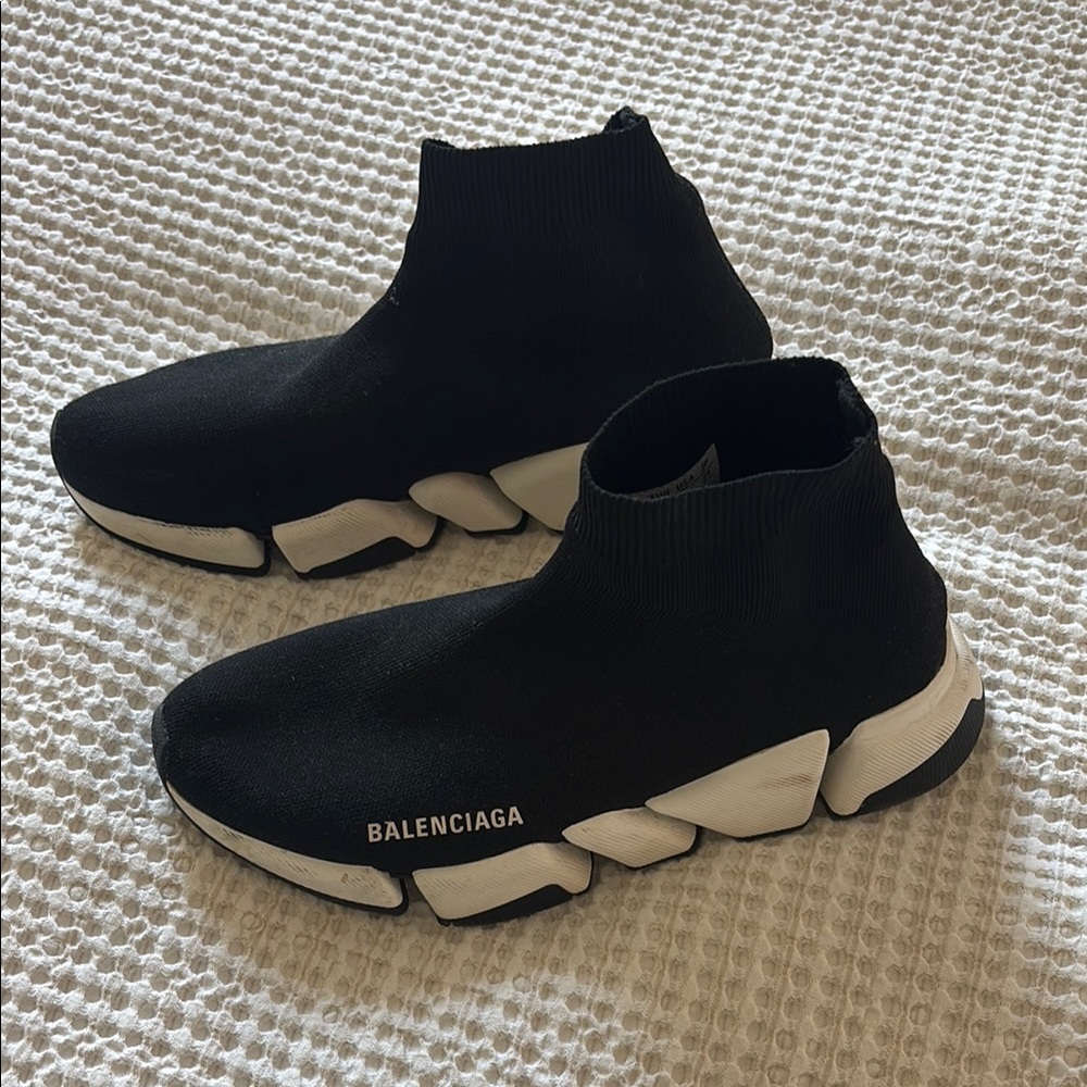 Balenciaga Black Athletic Sock Sneakers